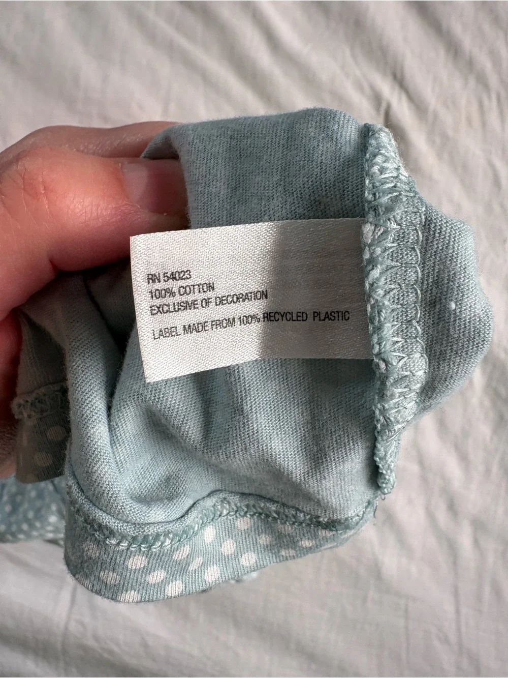 Baby gap light blue polka dot dress
